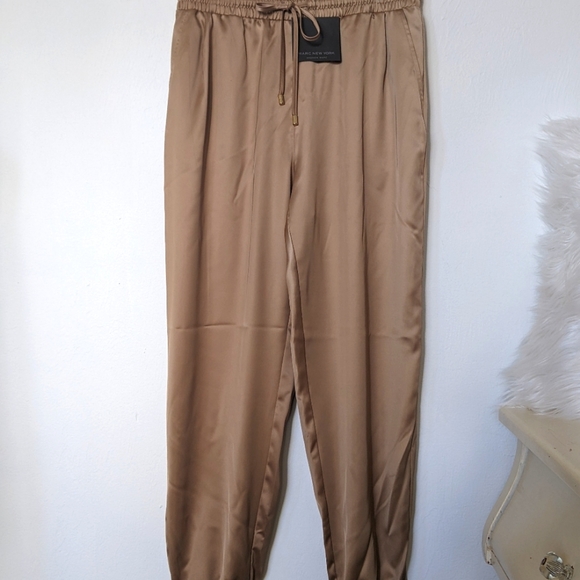 Marc New York Women's Satin Jogger Pants  Dark Taupe Size M - Picture 13 of 14